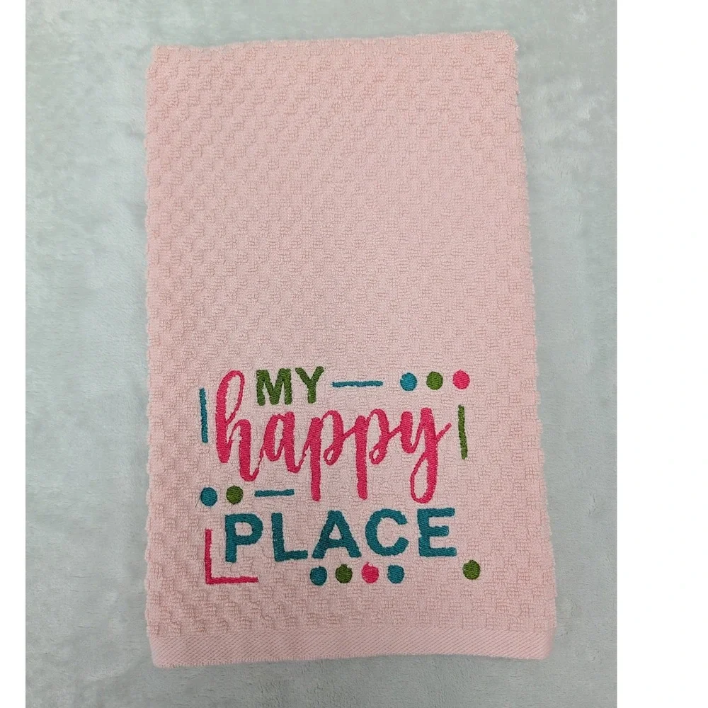 My Happy Place Kitchen Bath Bar Hand Towel